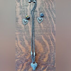Old style Brighton heart necklace and earrings.